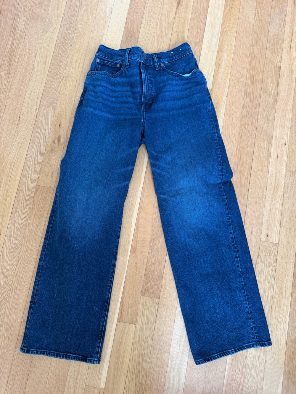 Madewell Wide Leg Jeans in Dark Blue Wash